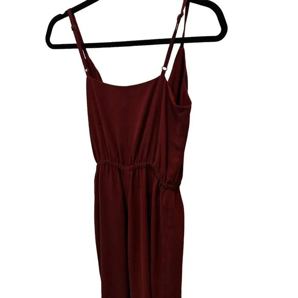 Wilfred Women's Maroon Sleeveless Shanghai Strap A-Line Midi Dress Size Small - Picture 2 of 7